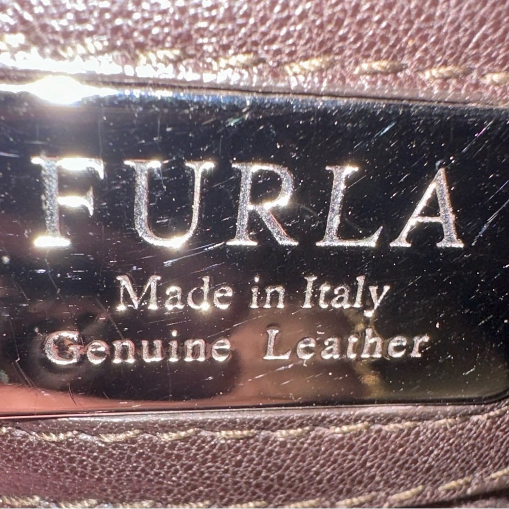 Rare Find Furla Italian Leather tote python print stunning bag - Picture 6 of 12